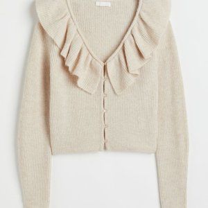 H&M Flounce-collared Cardigan
